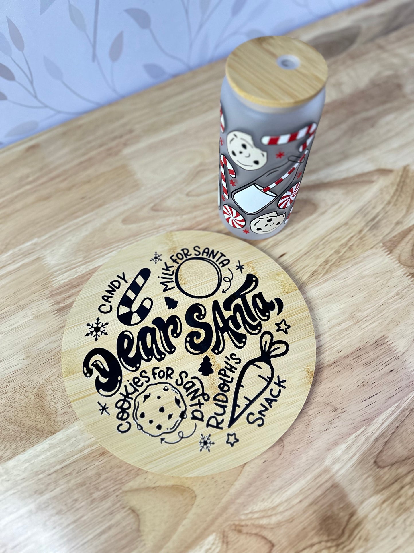 Treats for Santa | UVDTF | 9" Round Cutting Board