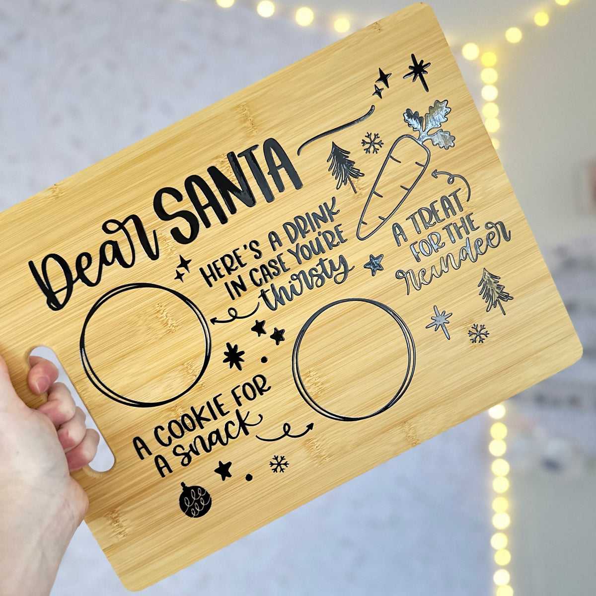 Dear Santa Large Cutting Board UVDTF Sticker
