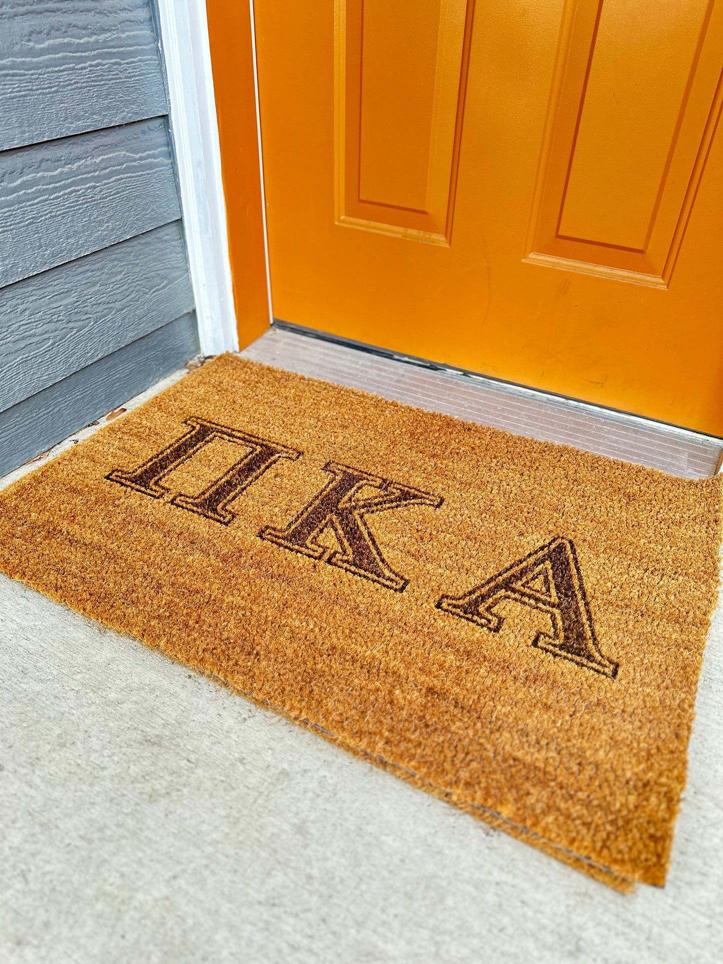 Greek Letters, Sorority or Fraternity | ENGRAVED | Door Mat