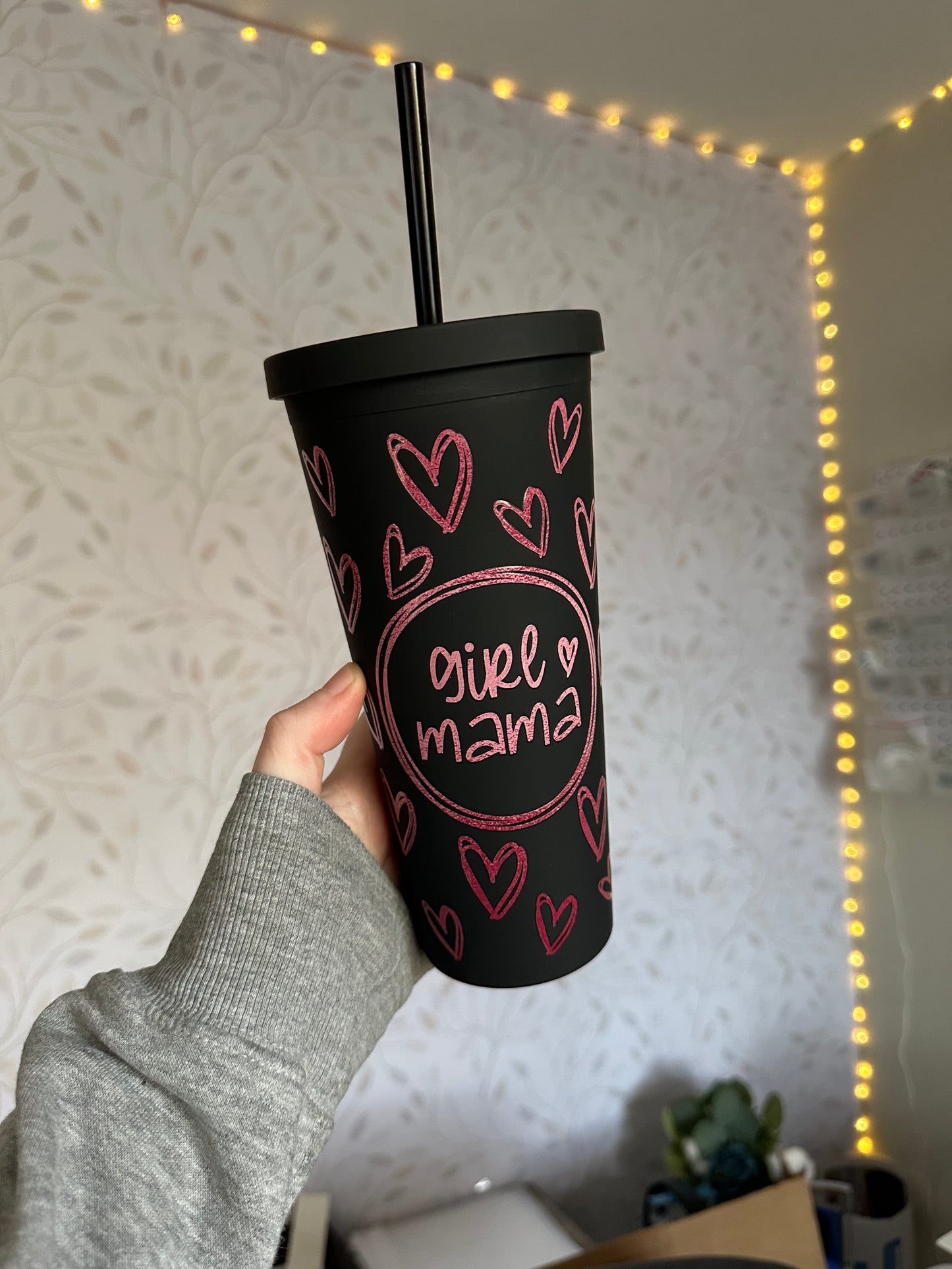 Girl Mama | UVDTF | 22oz Matte Acrylic Tumbler