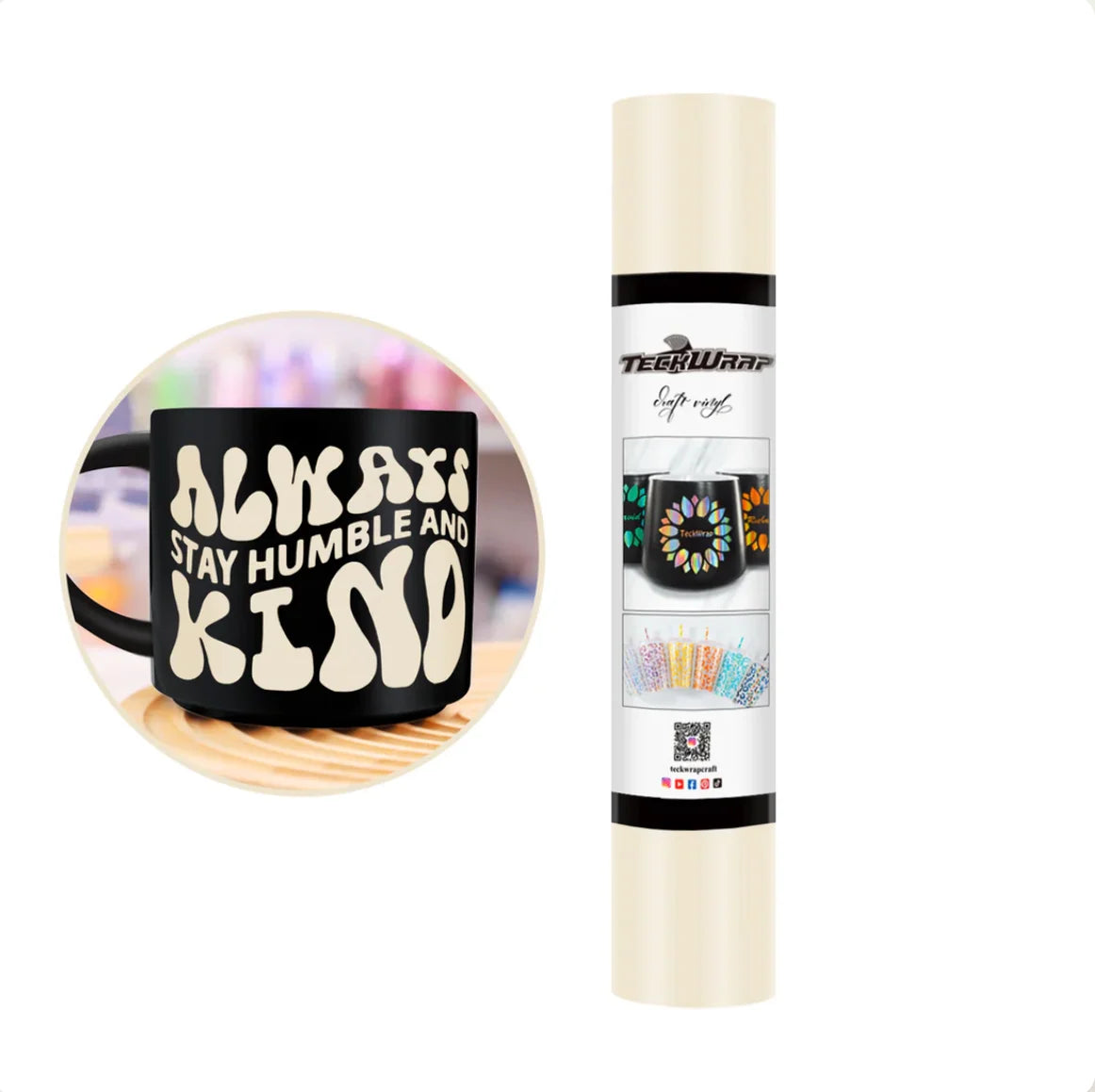 Teckwrap Dusty Matte Adhesive Craft Vinyl 12" x 5' roll
