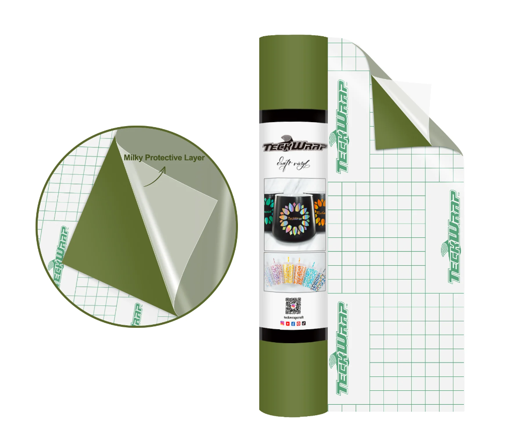 Teckwrap 001M Series Matte Craft Vinyl 12" x 5' roll