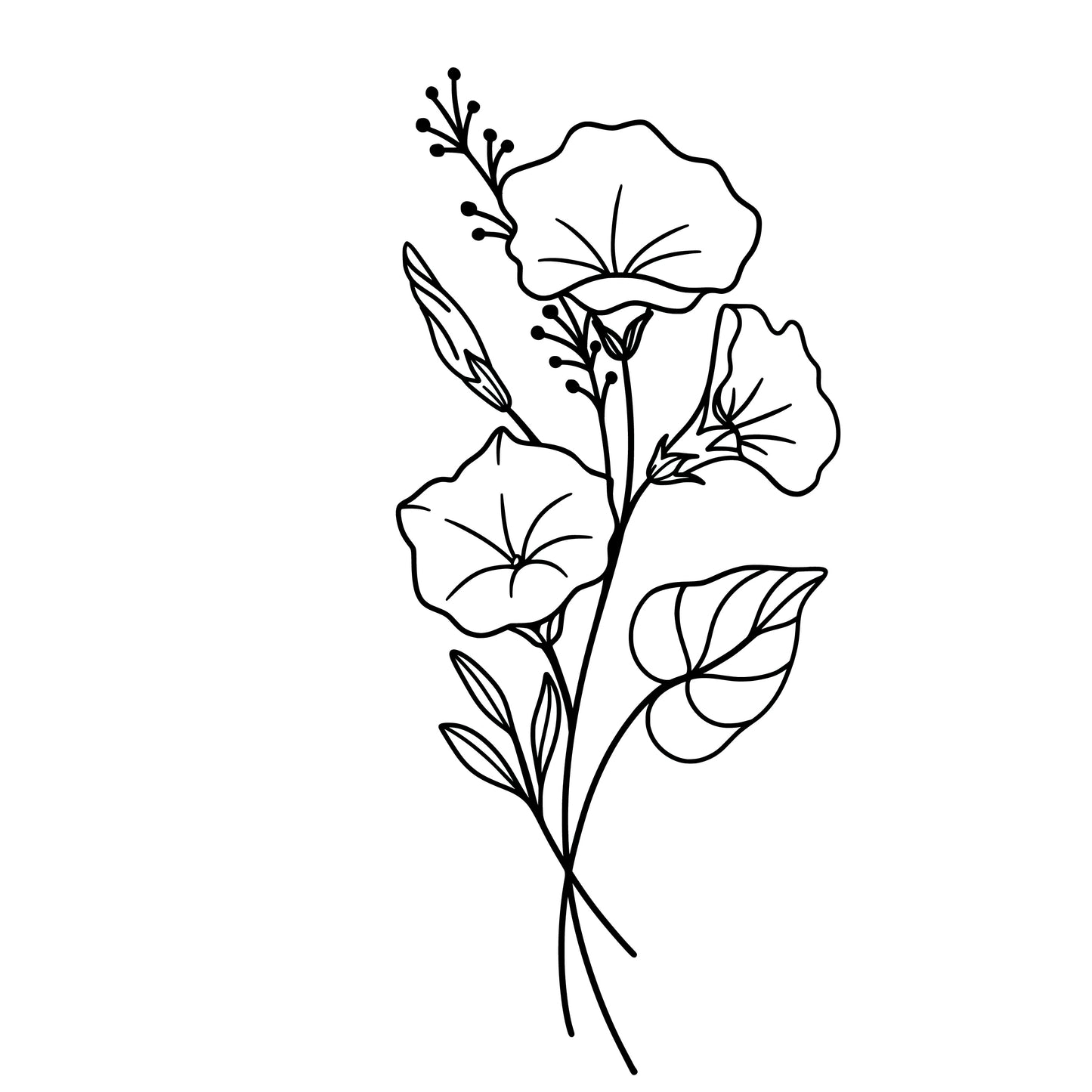 Personalized Birth Flower | UVDTF | 20 oz Libbey Can Glass with Bamboo Lid & Straw