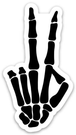 Skelly Peace Sticker