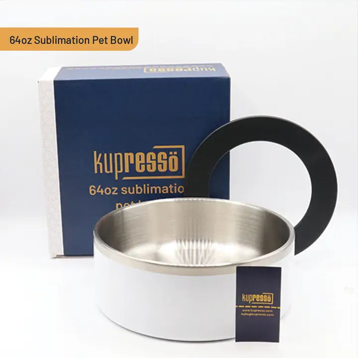 64oz Sublimation Pet Bowl - Kupresso