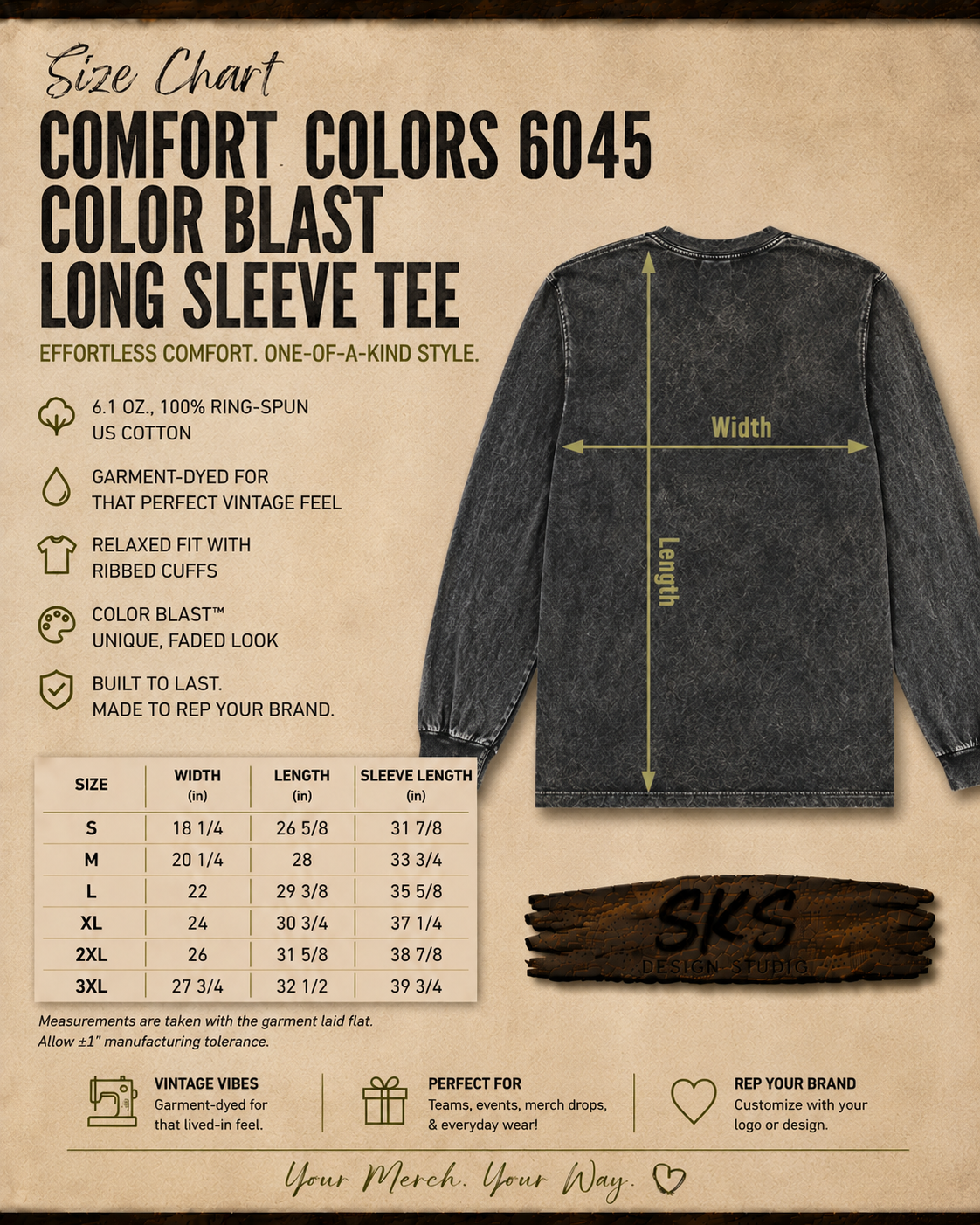 CUSTOM LOGO | Unisex Color Blast Long Sleeve T-Shirt [COMFORT COLORS]
