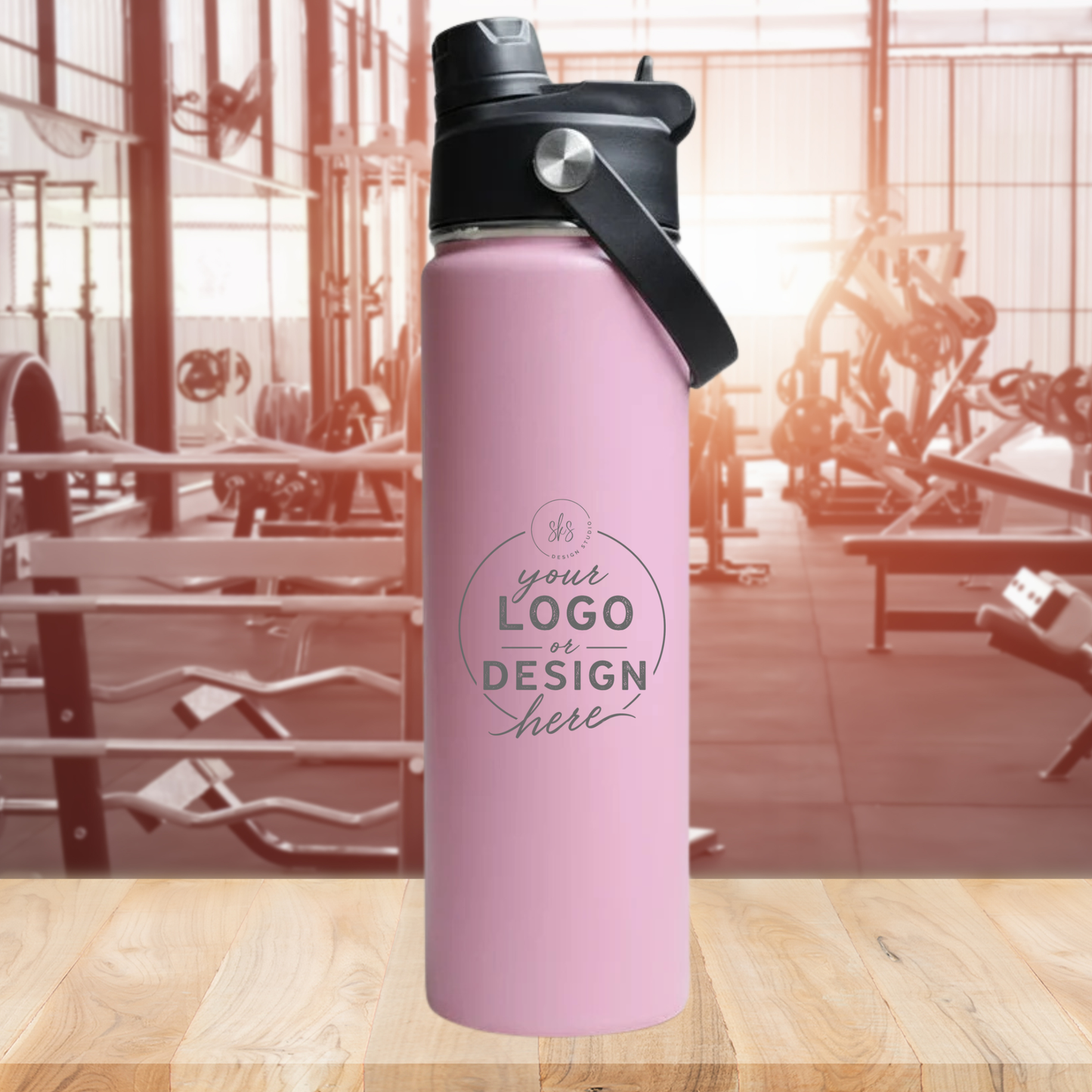 CUSTOM LOGO | ENGRAVED | 22oz Stainless Steel Sports Water Bottle