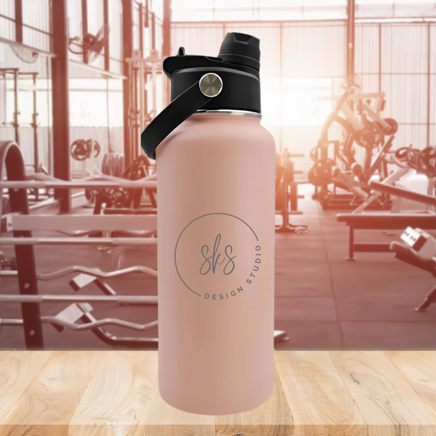 CUSTOM LOGO | ENGRAVED | 32oz Stainless Steel Sports Water Bottle