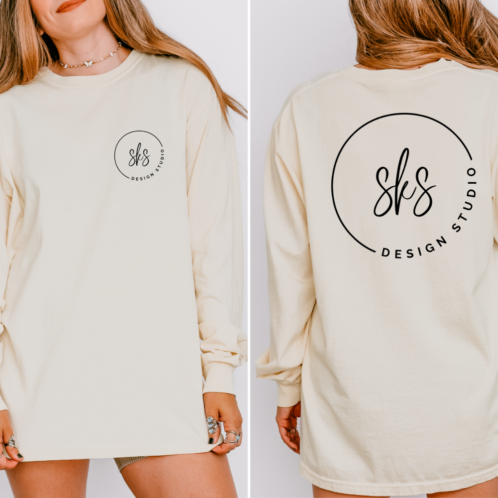 CUSTOM LOGO | Unisex Long Sleeve Shirt [COMFORT COLORS]