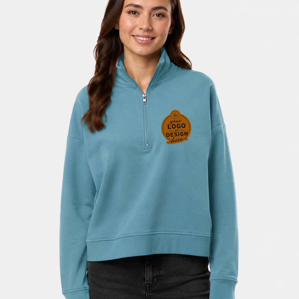 CUSTOM LOGO | Women's Quarter-Zip Pullover [INDEPENDENT TRADING CO]