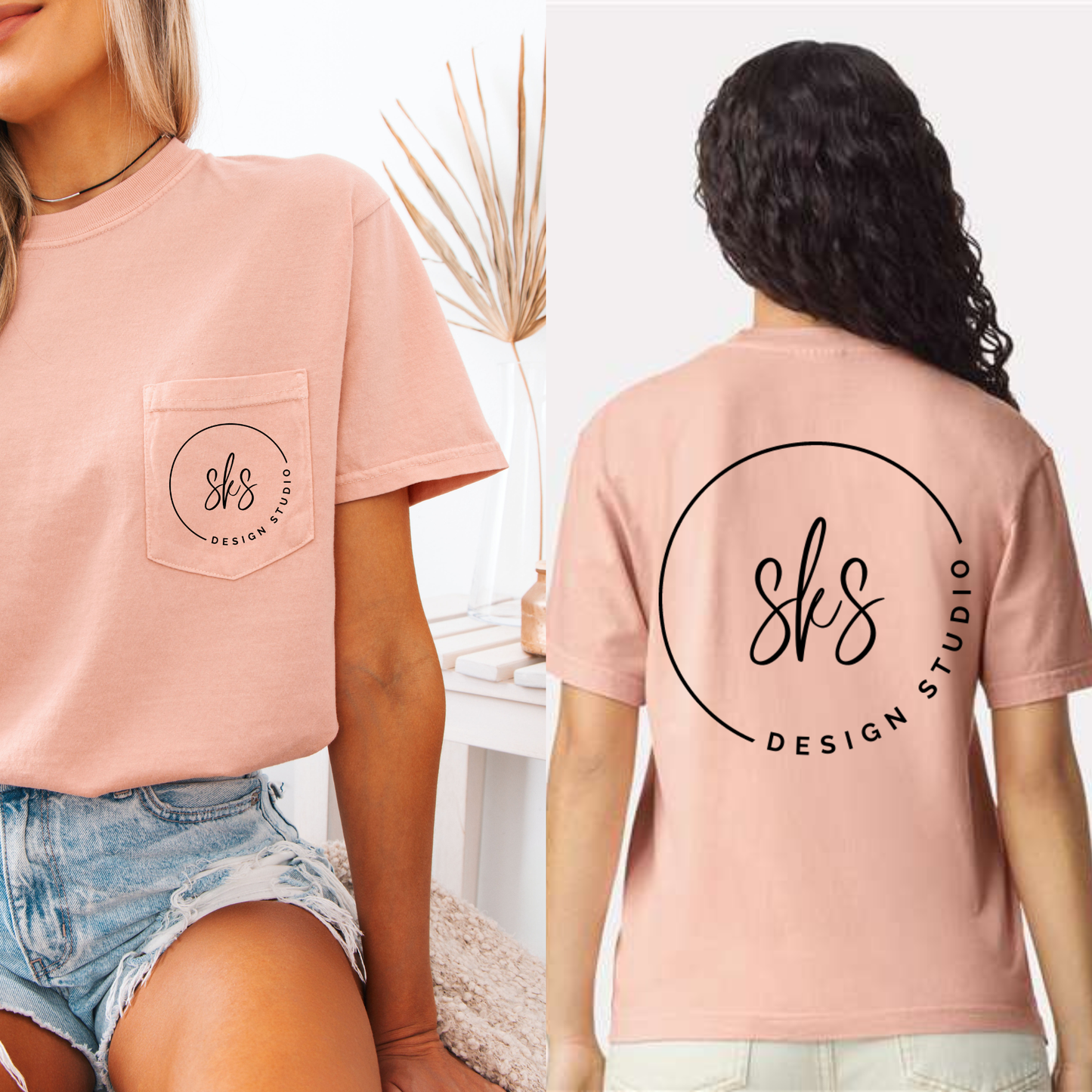 CUSTOM LOGO | Unisex Pocket Tee [COMFORT COLORS]