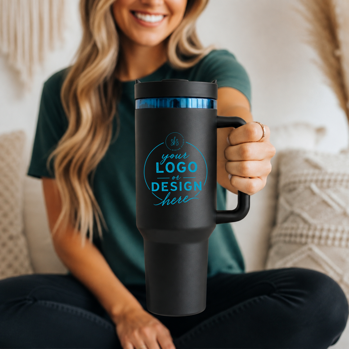 CUSTOM LOGO | ENGRAVED | 40oz Stainless Steel Tumbler