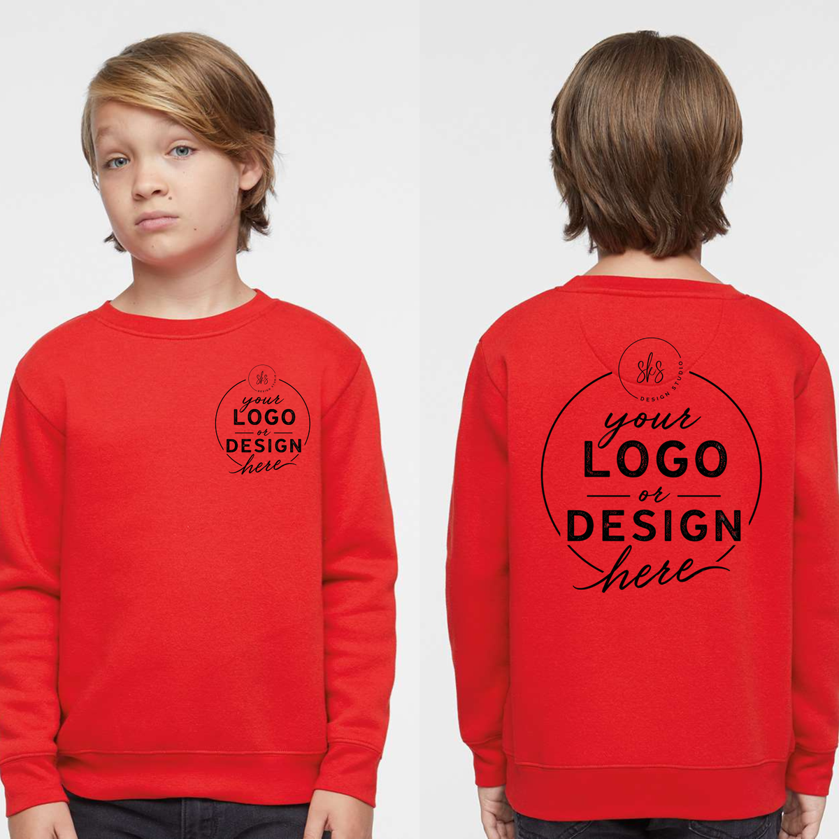 CUSTOM LOGO | Youth Crewneck Sweatshirt [LAT]