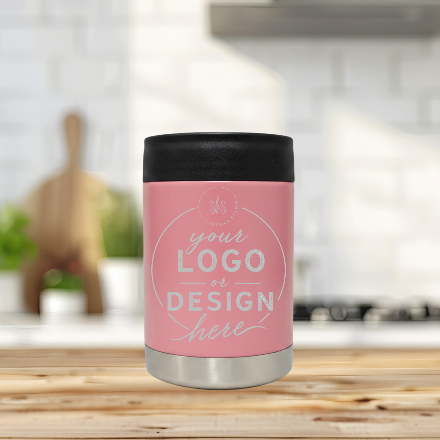 CUSTOM LOGO | ENGRAVED | 12oz Stainless Steel Can Cooler