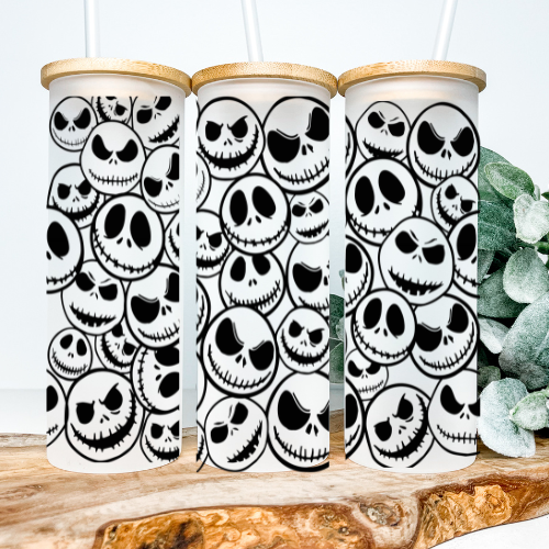 Jack Skellington | VINYL | 25oz Skinny Glass Tumbler