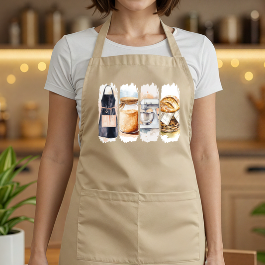 Sourdough Brush Stroke | Apron with Pocket