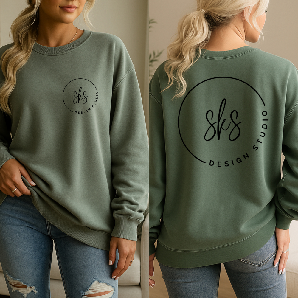CUSTOM LOGO | Unisex Crewneck Sweatshirt [COMFORT COLORS]