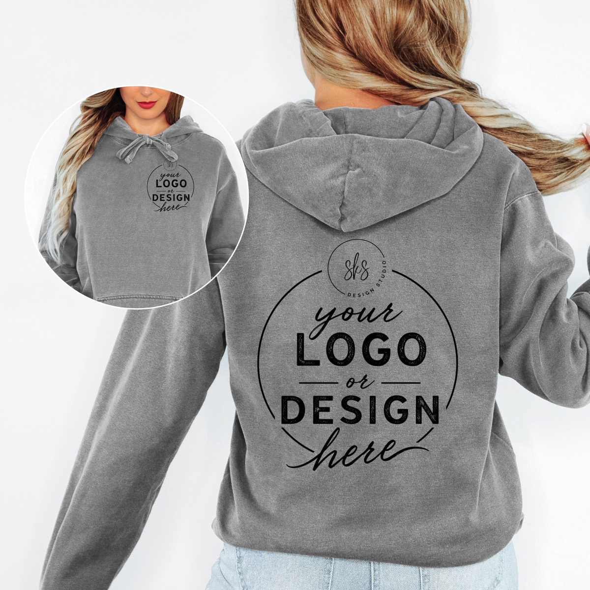 CUSTOM LOGO | Unisex Hoodie Sweatshirt [COMFORT COLORS]