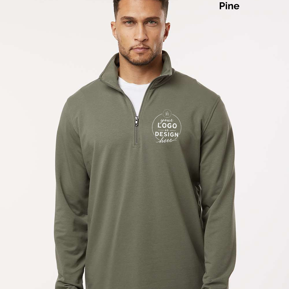 CUSTOM LOGO | Men's Quarter-Zip Pullover [INDEPENDENT TRADING CO]