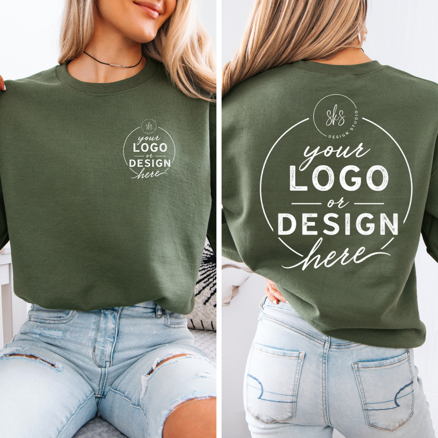 CUSTOM LOGO | Unisex Crewneck Sweatshirt [GILDAN]