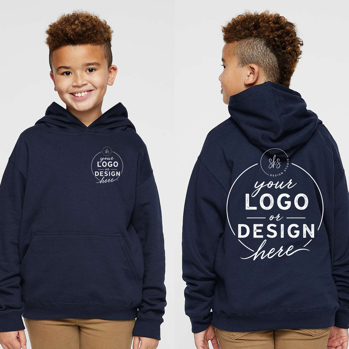 CUSTOM LOGO | Youth Hoodie Sweatshirt [LAT]