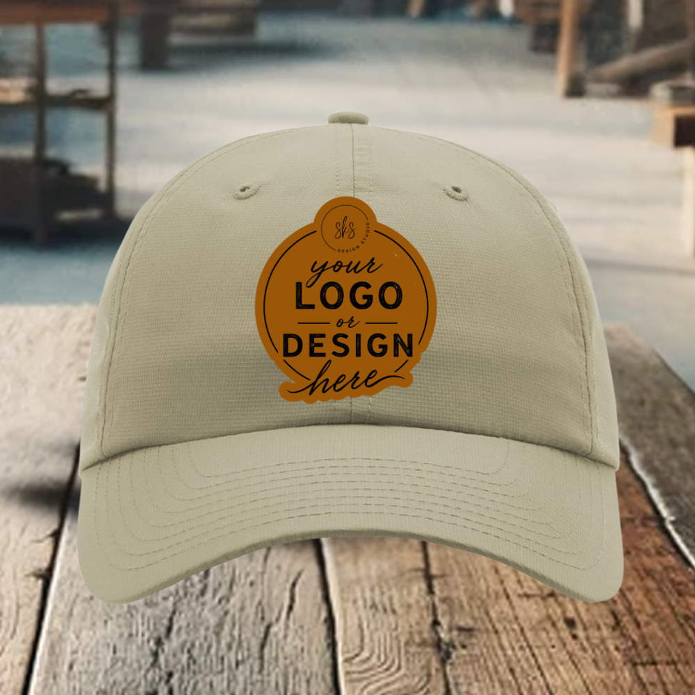 CUSTOM LOGO | Richardson 220 Relaxed Performance Lite Cap with Laser Engraved Leather Patch