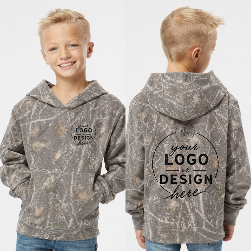 CUSTOM LOGO | Youth Camo Hoodie [INDEPENDENT TRADING CO.]