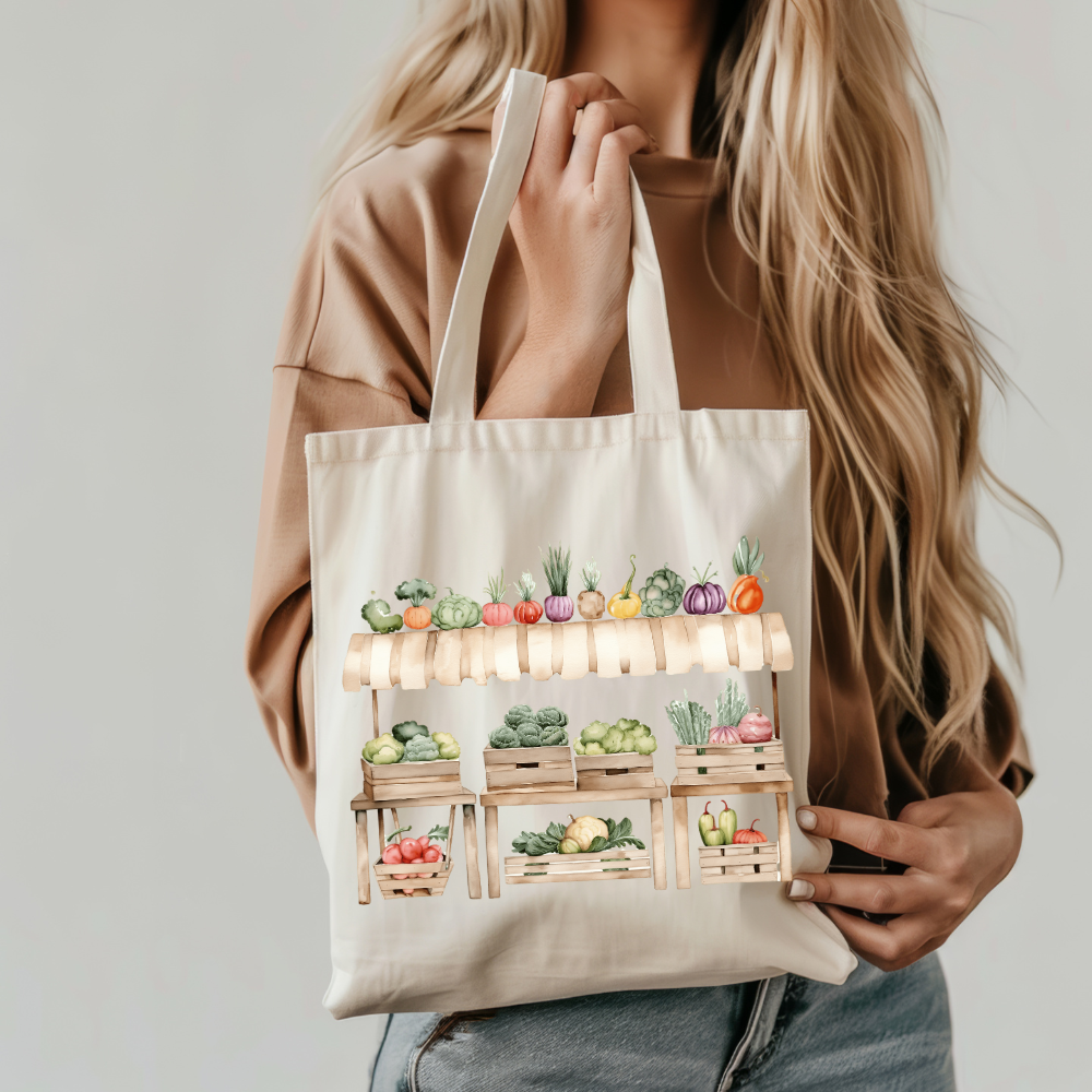 Farmers Market Stand | Canvas Tote Bag