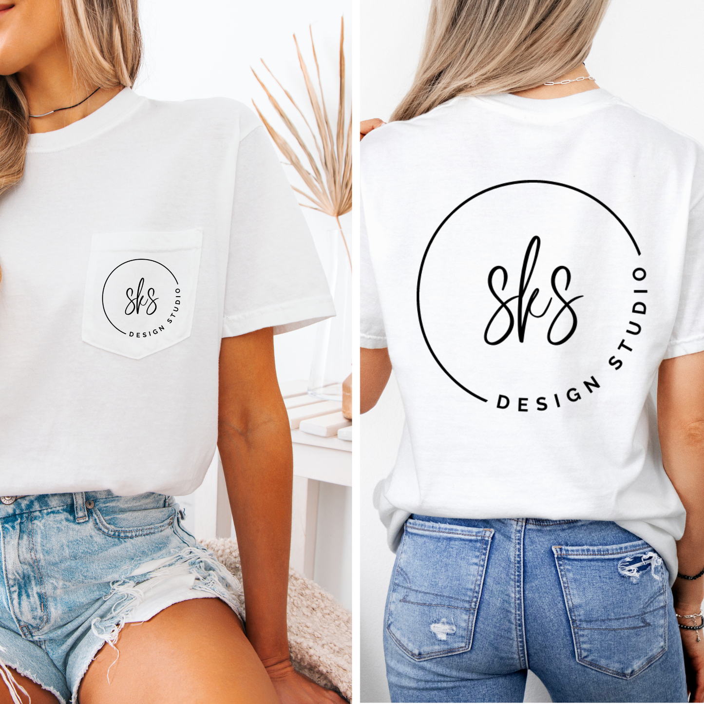 CUSTOM LOGO | Unisex Pocket Tee [COMFORT COLORS]