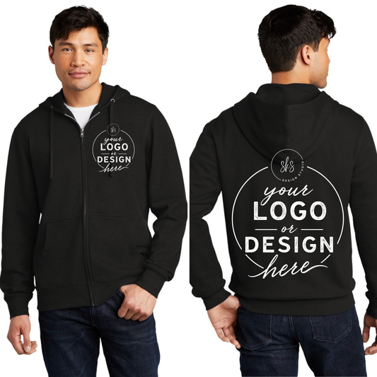 CUSTOM LOGO | Unisex Zip Up Hoodie [DISTRICT]