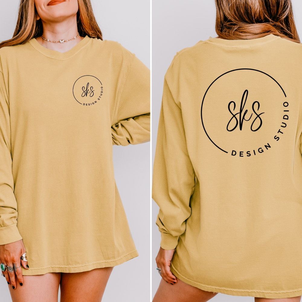 CUSTOM LOGO | Unisex Long Sleeve Shirt [COMFORT COLORS]