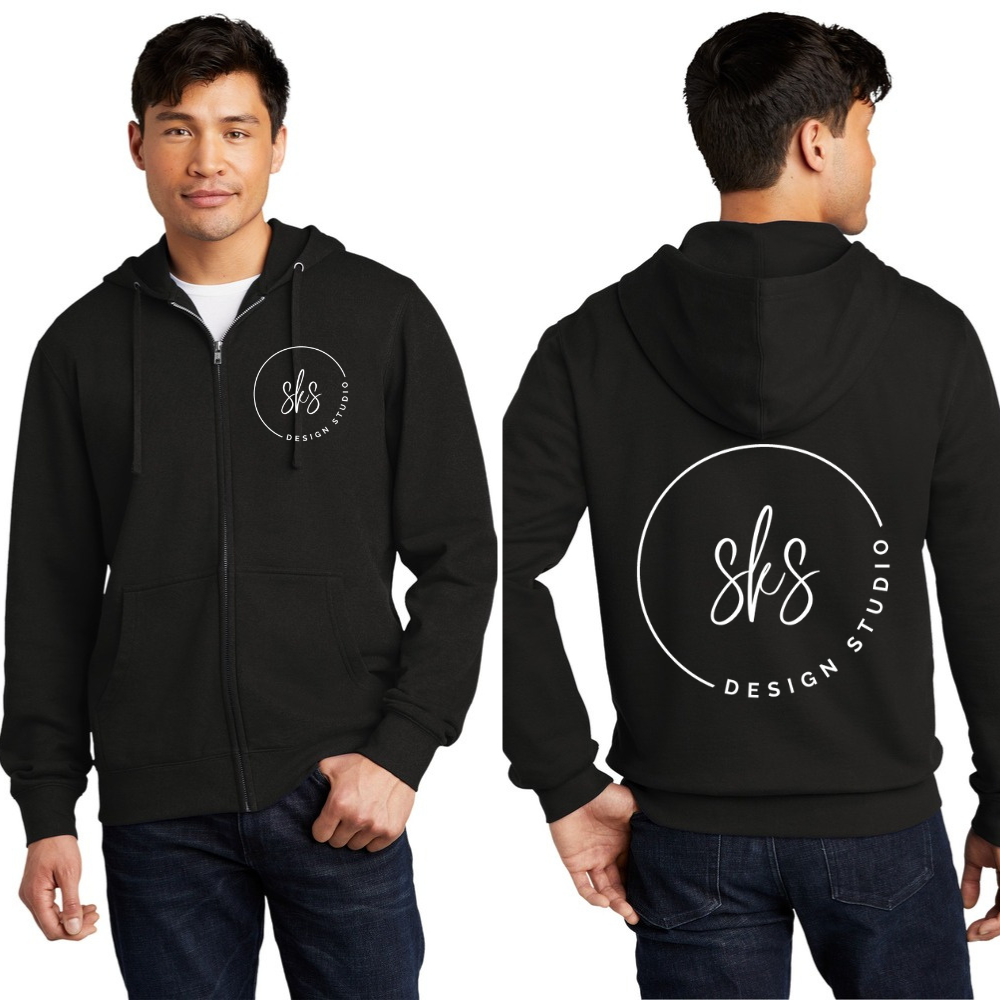 CUSTOM LOGO | Unisex Zip Up Hoodie [DISTRICT]