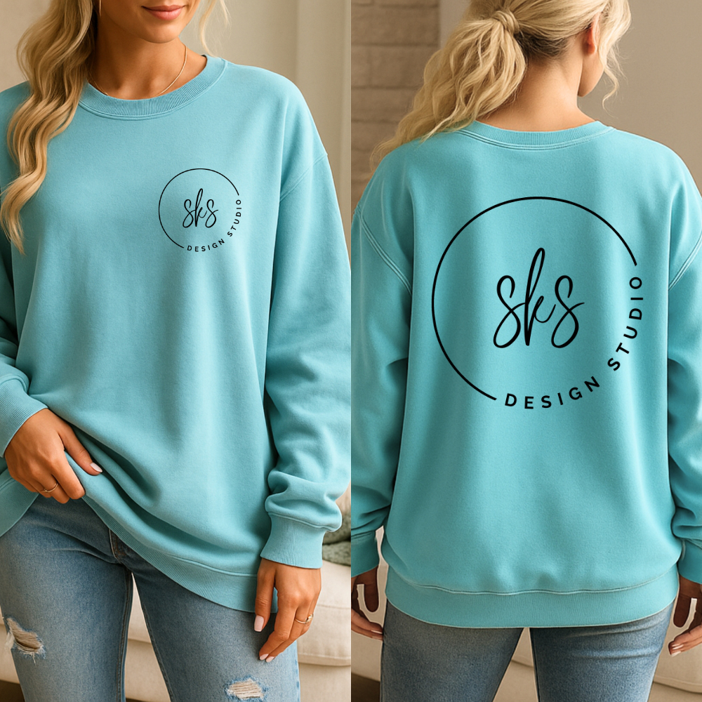 CUSTOM LOGO | Unisex Crewneck Sweatshirt [COMFORT COLORS]
