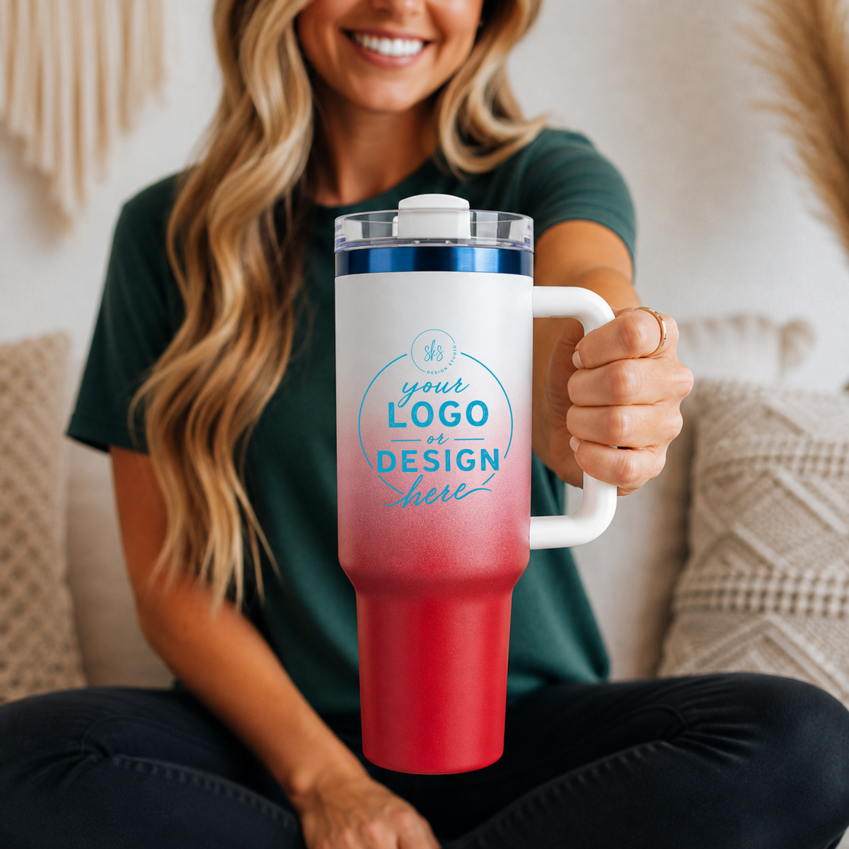 CUSTOM LOGO | ENGRAVED | 40oz Stainless Steel Tumbler