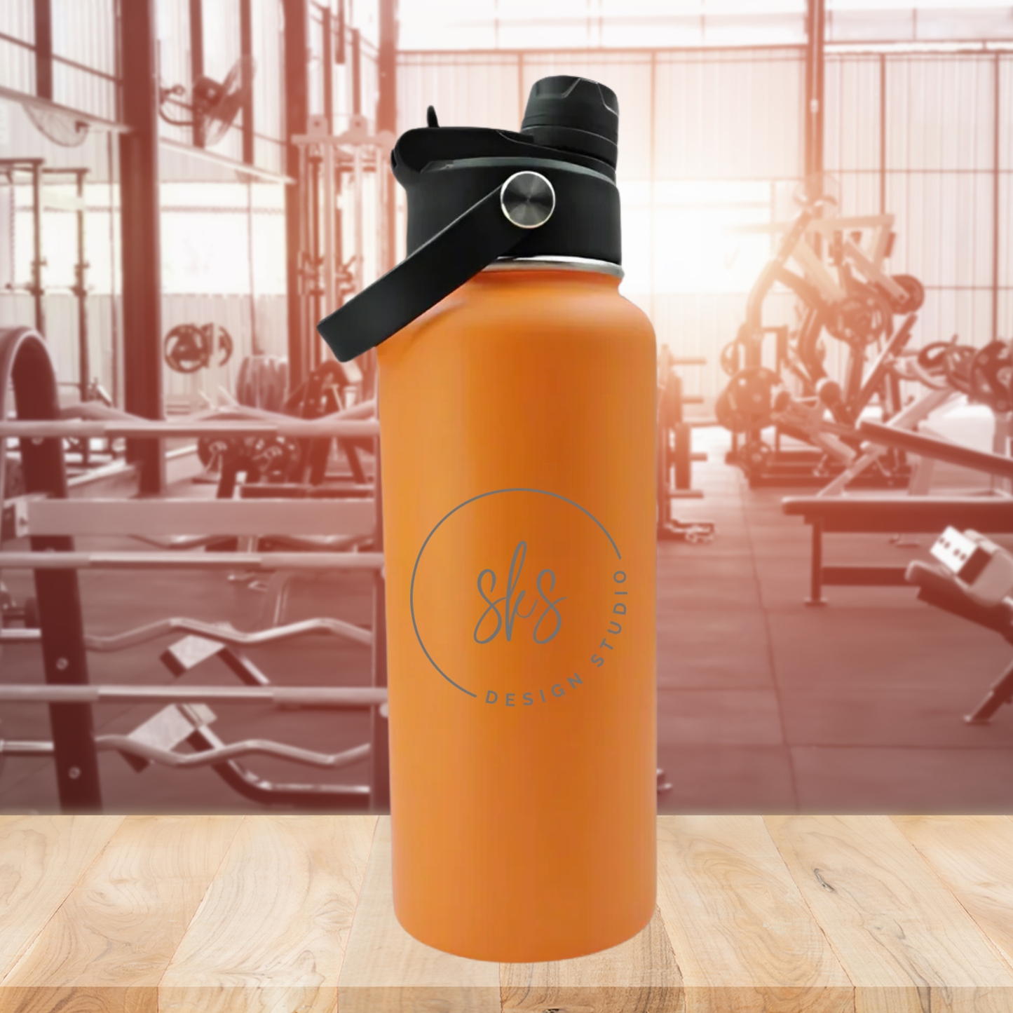 CUSTOM LOGO | ENGRAVED | 32oz Stainless Steel Sports Water Bottle