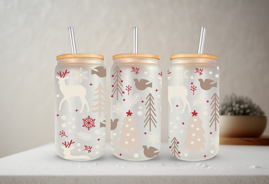 Winter Magic | VINYL | 20 oz Libbey Can Glass with Bamboo Lid & Straw