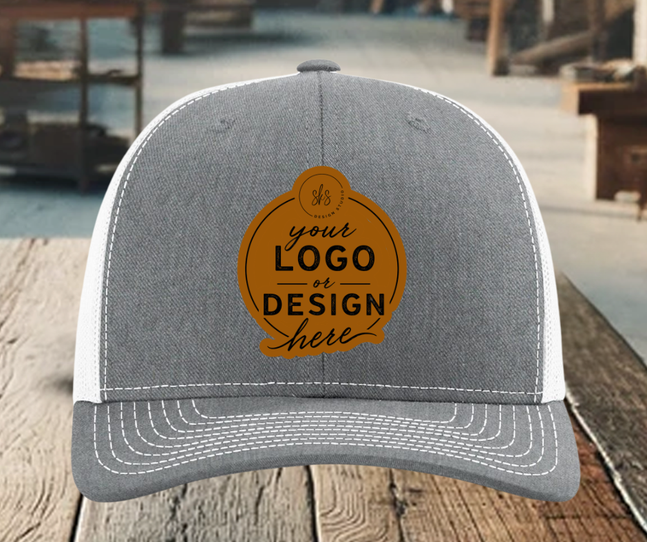 CUSTOM LOGO | Richardson 112 Hat with Laser Engraved Leather Patch