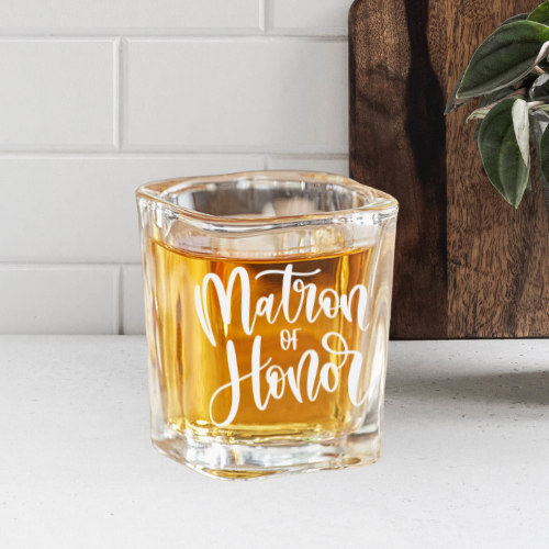 Matron of Honor | ENGRAVED | 2oz Square Shot Glass