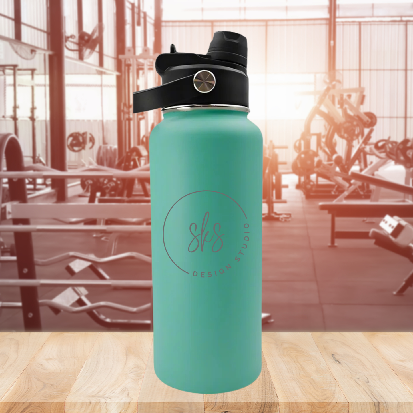 CUSTOM LOGO | ENGRAVED | 32oz Stainless Steel Sports Water Bottle