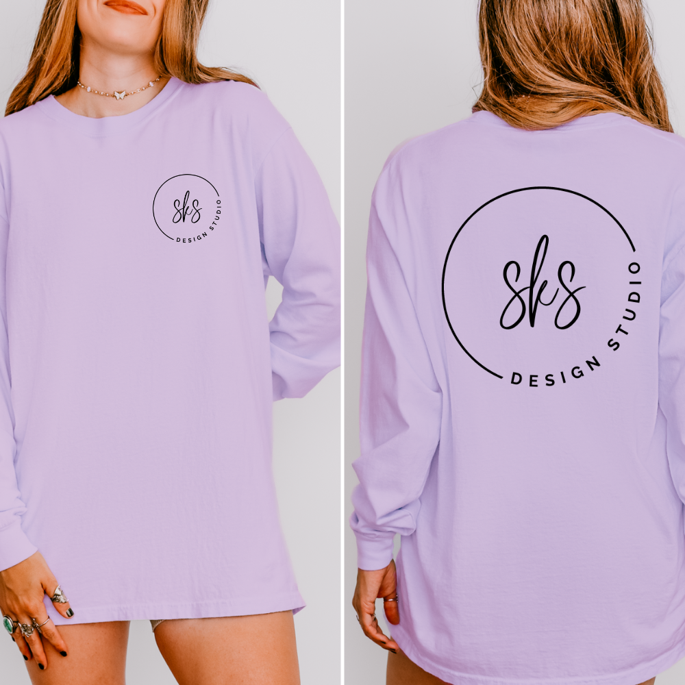 CUSTOM LOGO | Unisex Long Sleeve Shirt [COMFORT COLORS]