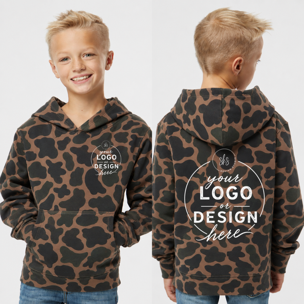 CUSTOM LOGO | Youth Camo Hoodie [INDEPENDENT TRADING CO.]