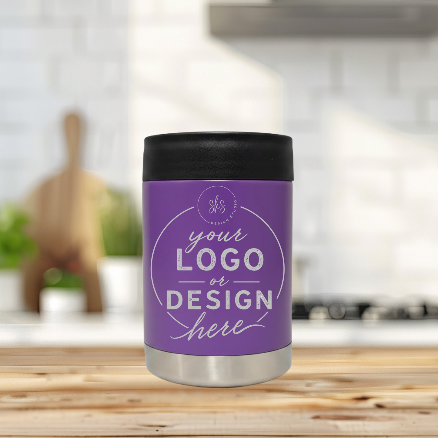 CUSTOM LOGO | ENGRAVED | 12oz Stainless Steel Can Cooler