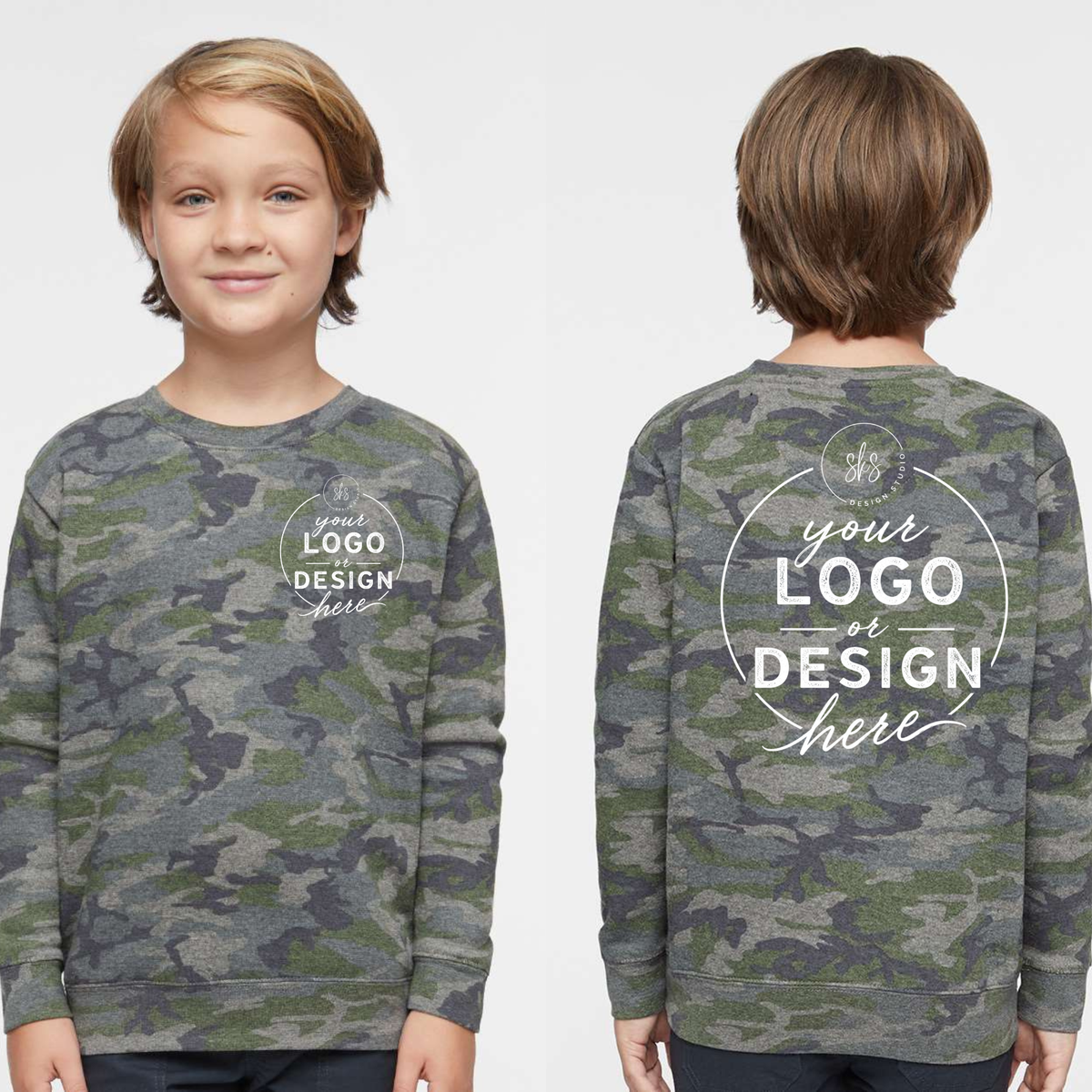 CUSTOM LOGO | Youth Crewneck Sweatshirt [LAT]