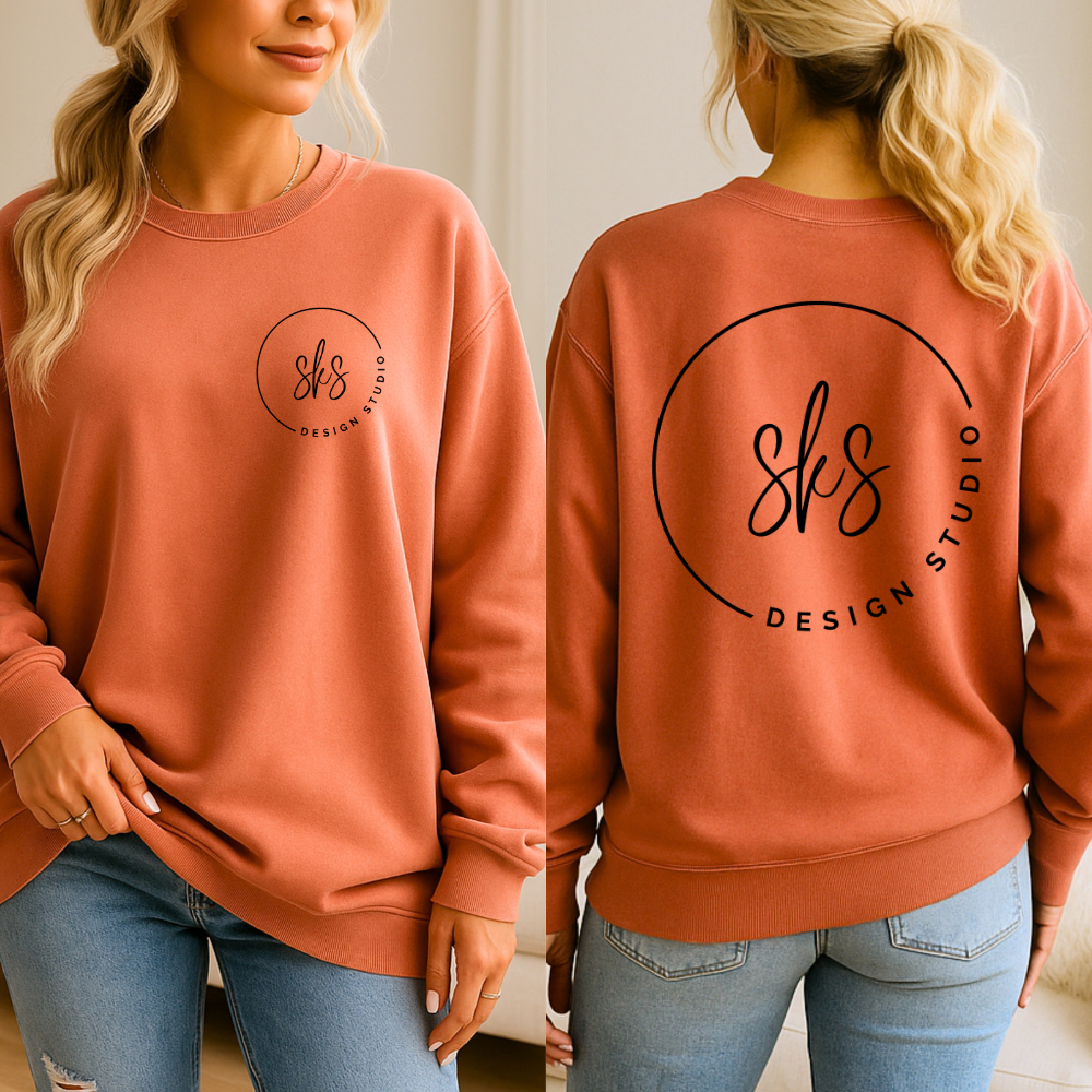 CUSTOM LOGO | Unisex Crewneck Sweatshirt [COMFORT COLORS]