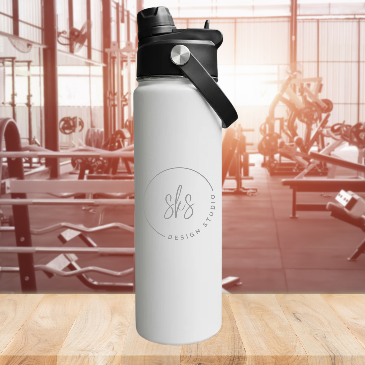 CUSTOM LOGO | ENGRAVED | 22oz Stainless Steel Sports Water Bottle
