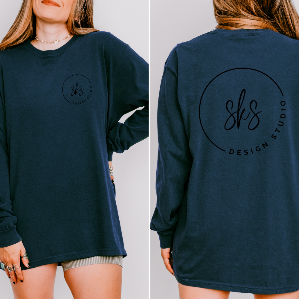 CUSTOM LOGO | Unisex Long Sleeve Shirt [COMFORT COLORS]