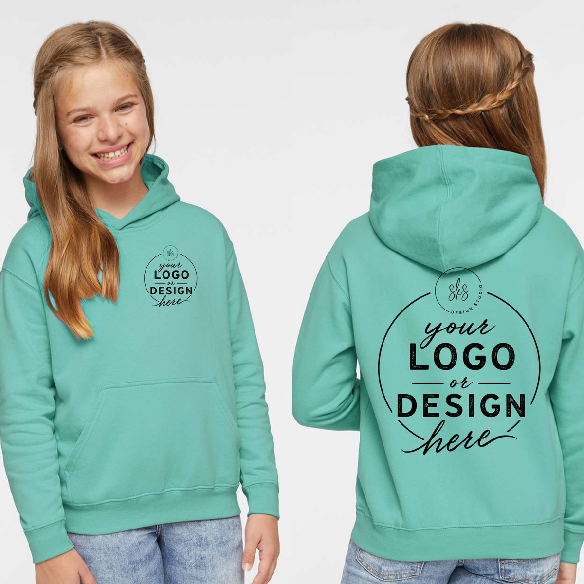 CUSTOM LOGO | Youth Hoodie Sweatshirt [LAT]