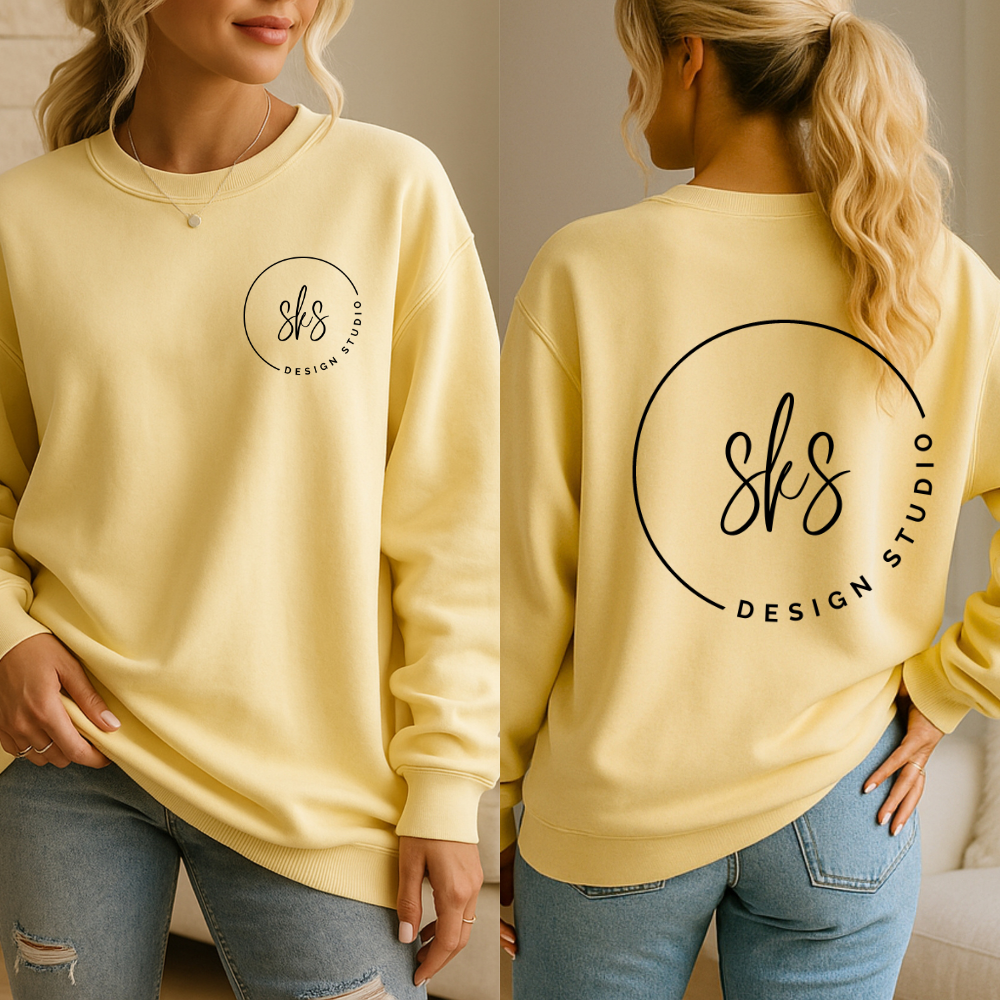 CUSTOM LOGO | Unisex Crewneck Sweatshirt [COMFORT COLORS]