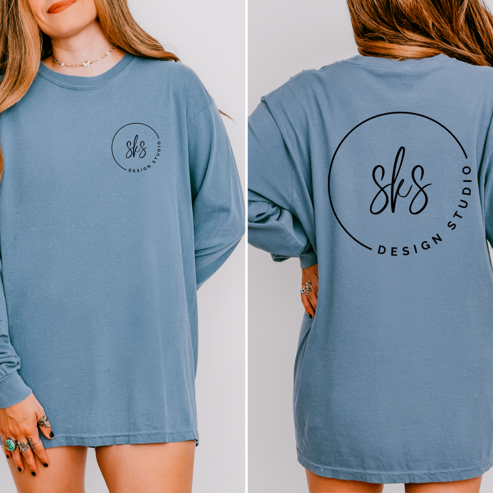 CUSTOM LOGO | Unisex Long Sleeve Shirt [COMFORT COLORS]