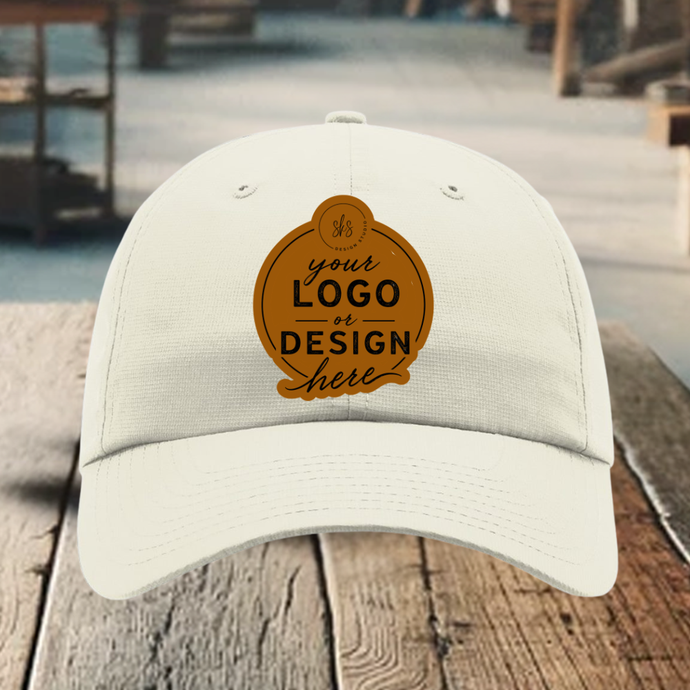 CUSTOM LOGO | Richardson 220 Relaxed Performance Lite Cap with Laser Engraved Leather Patch